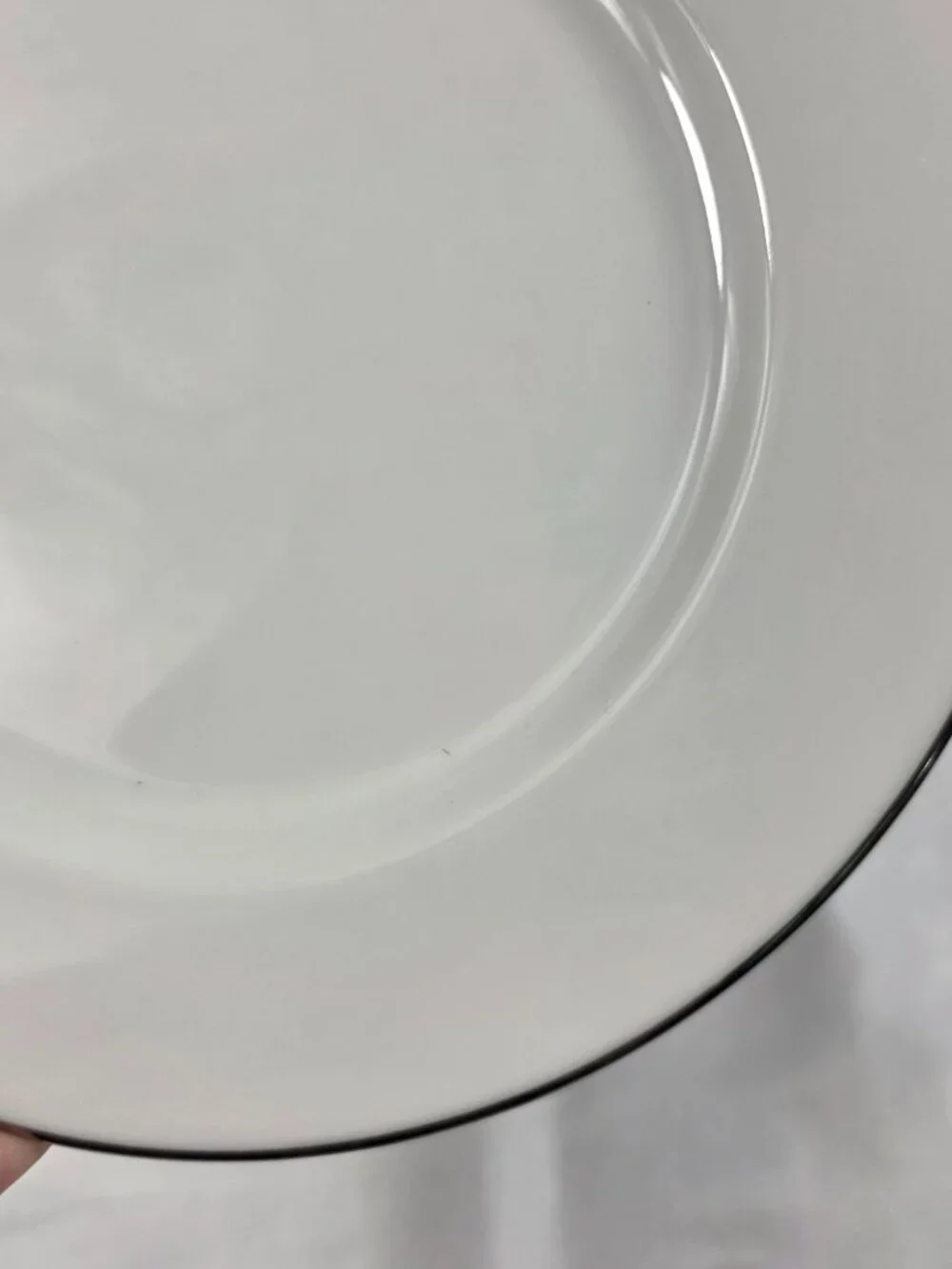 FOUR Royal Doulton Simply Platinum Salad Plates White with Platinum Trim